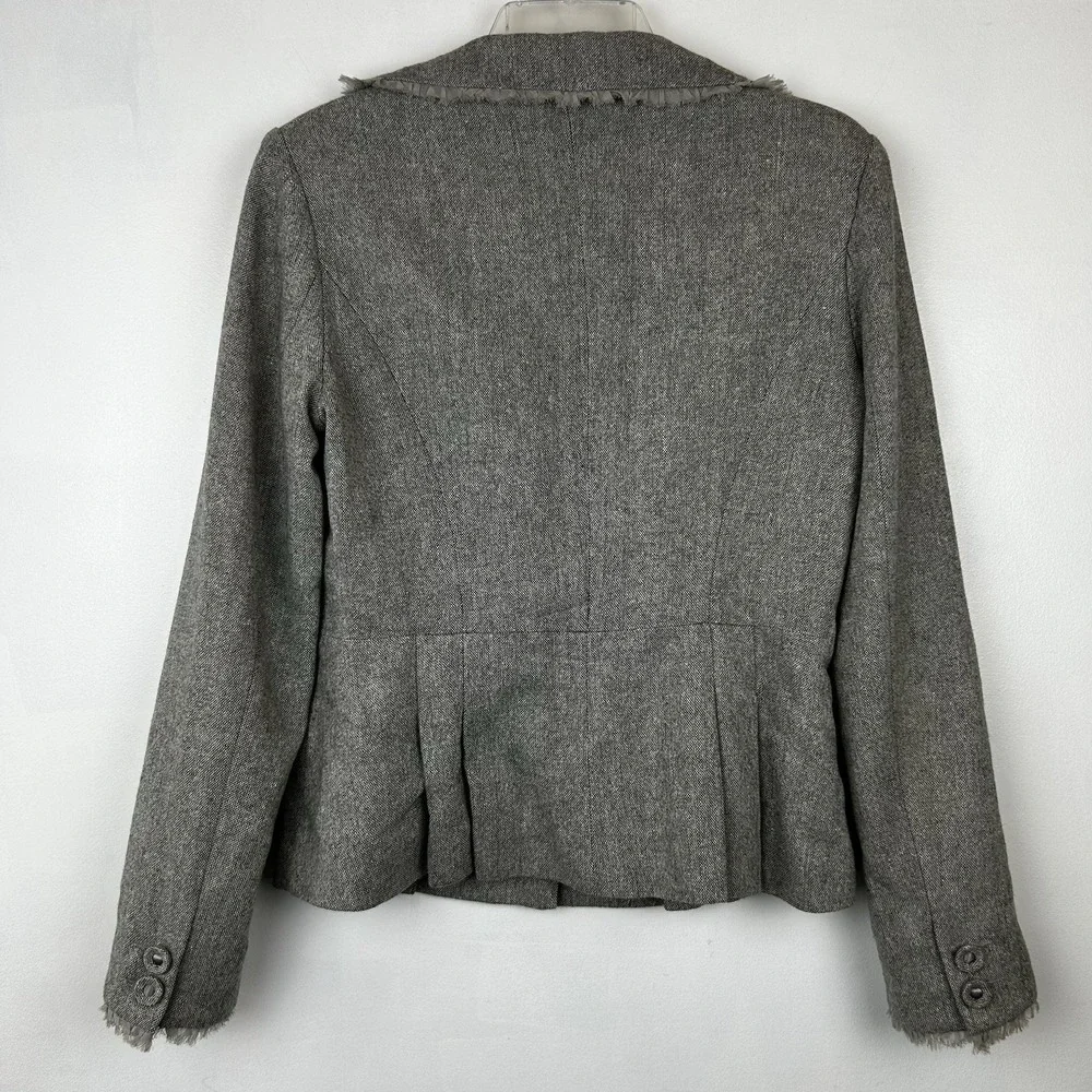 WHBM Suit Skirt Womens 6 8 Tweed 3 Button Gray Office Career Professional Read